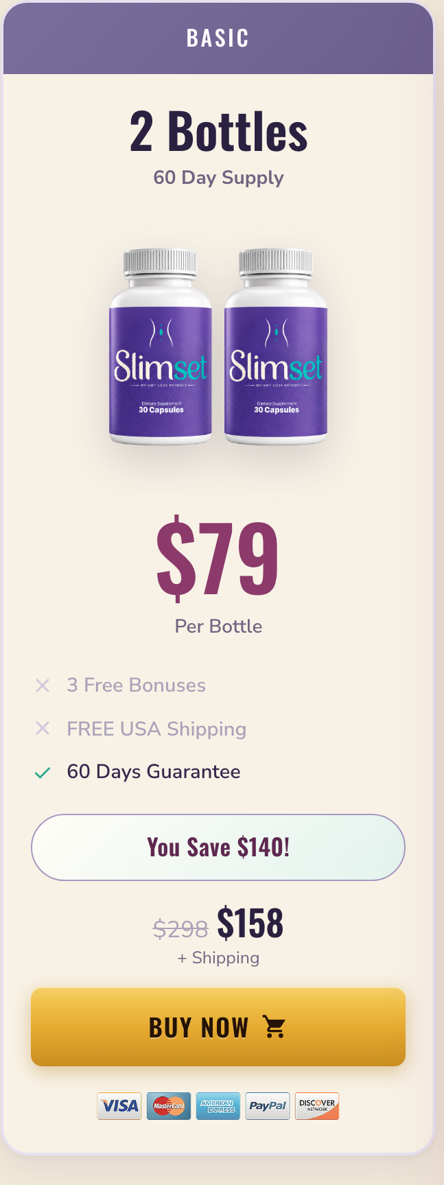 Slimset 60 day supply